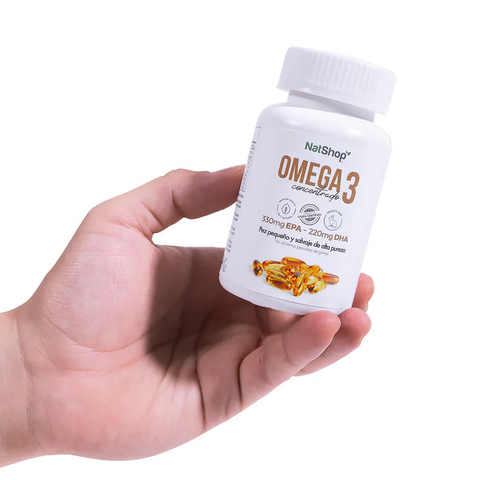 Cápsulas Omega 3 Concentrado - 330mg EPA / 220mg DHA (Pez Pequeño y Salvaje de Alta Pureza)
