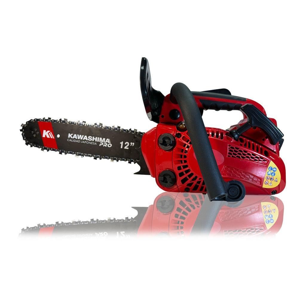 Motosierra profesional 25 cc con 2 barras y cadenas de 12 pulg Kawashima Pro MAKO25