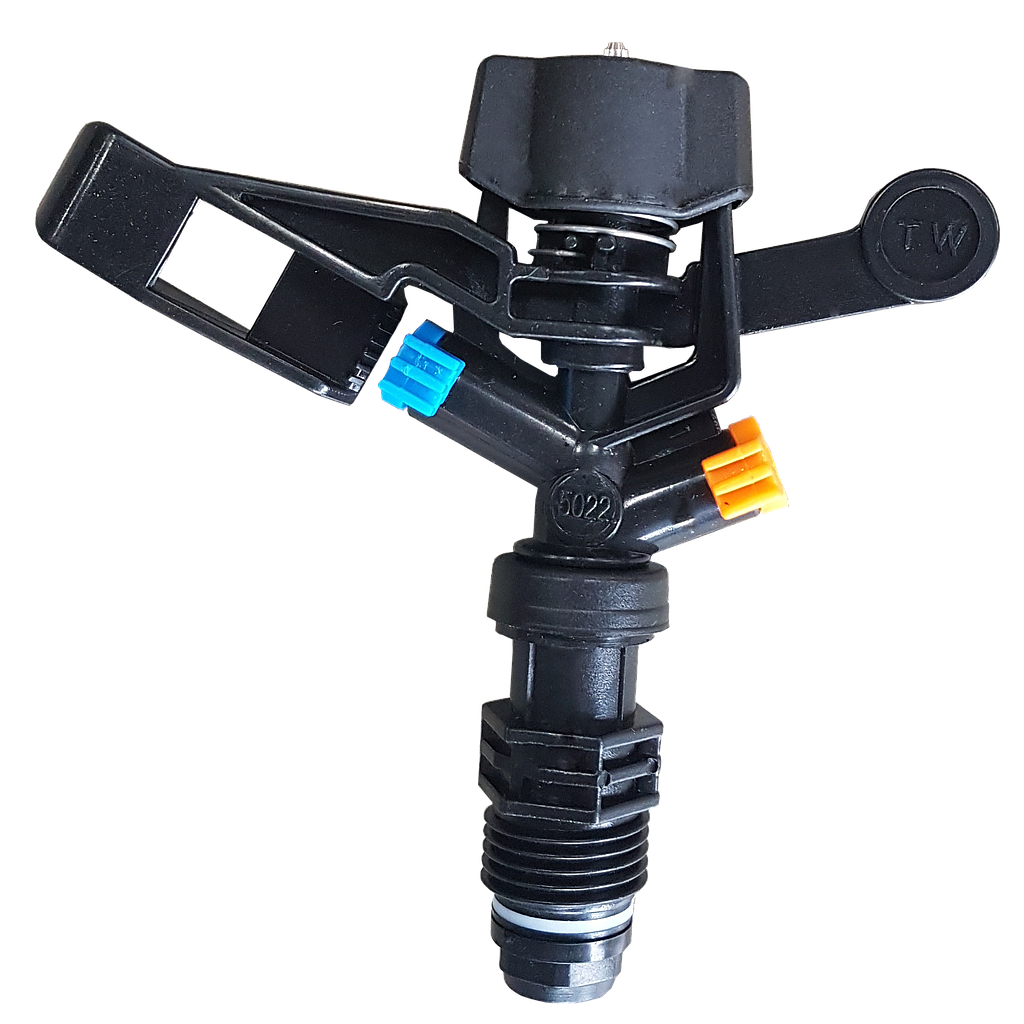 Aspersor  rosca macho 1/2 pulg. 1.5-4.0 bar, 10.0-13.0 m, 330-1450 l/h Cont: 1 pieza uso exclusivo agricola Parazzini RS5022-2