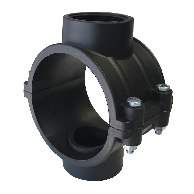 Abrazadera para toma de agua 3" x 1" PVC cedula 80 - 1 pieza uso exclusivo agricola Parazzini 010-075-50055