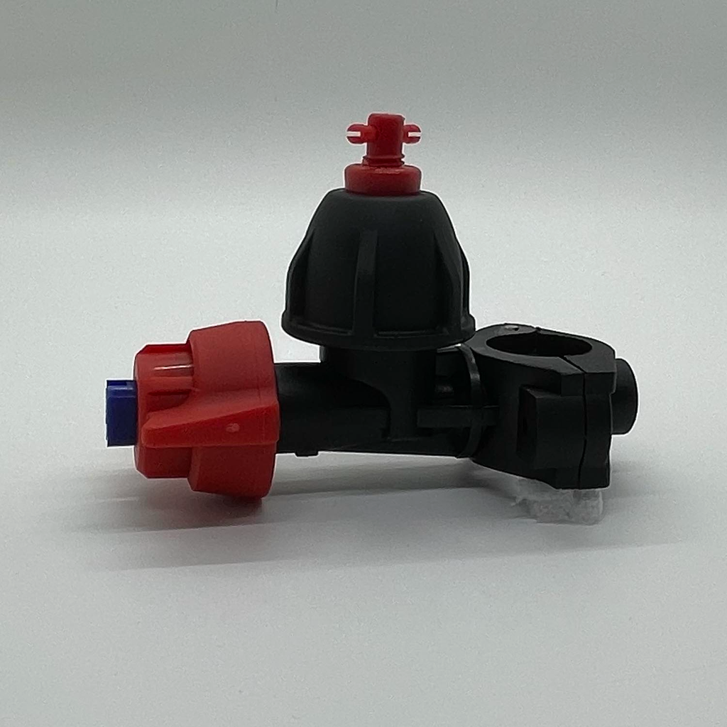 Cuerpo boquilla anti goteo con llave de paso y abrazadera presion de trabajo 3-4 bar  1 pzs Parazzini MJF