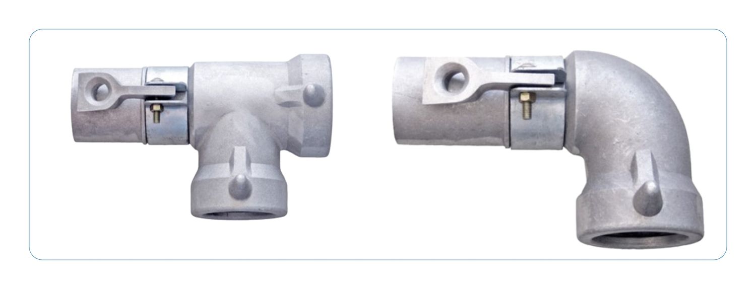 conexiones de tuberia de aluminio para riego