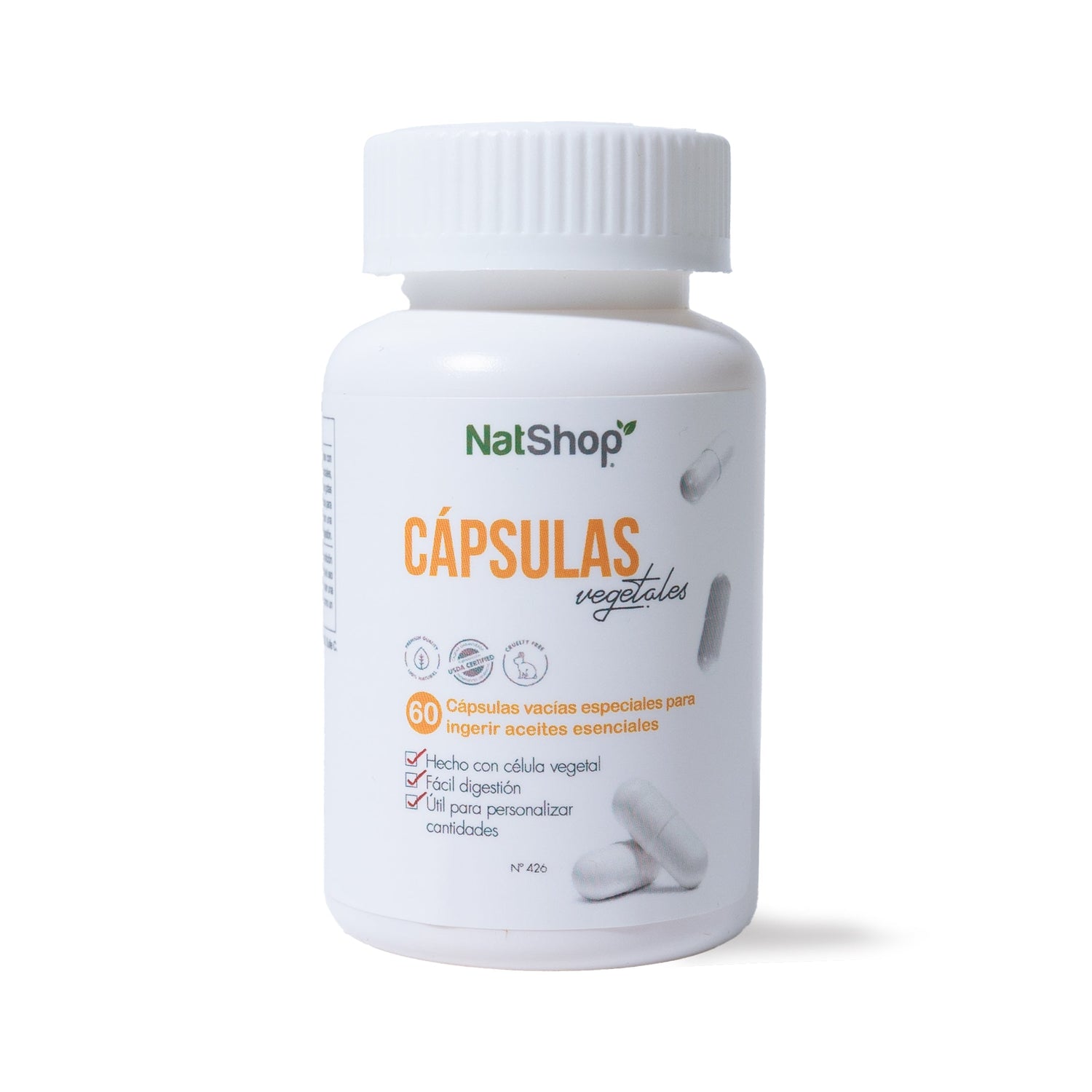 Cápsulas Vegetales Vacías - 60uds