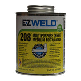 Cemento E-Z Weld 208 multiproposito para PVC, UPVC y CPVC cuerpo medio 16 oz / 473 ml Cont: 12 piezas