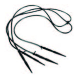 Spider con distribuidor de 4 salidas: microtubo 3mm x 50cm + estaca lisa 15cm de largo- Paq x 10 piezas - Parazzini