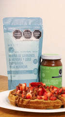 Harina de garbanzo, almendra y coco preparada para hacer hot cakes 210g