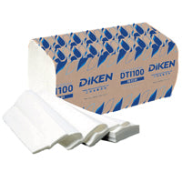 Toalla interdoblada Diken hoja sencilla - 20 paquetes con 100 hojas