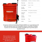 Aspersor electrico 20 lts Kawashima AK20LE - Bioaplicaciones