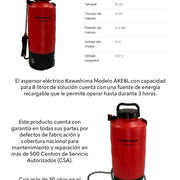 Aspersor eléctrico 8 lts de batería de litio 12V Kawashima AKE8L - Bioaplicaciones