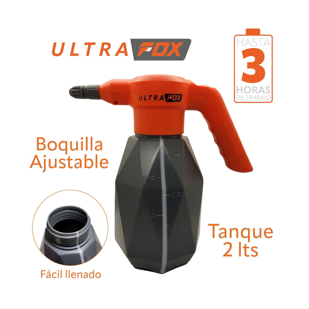 Aspersor electrico con bateria litio 2 litro Ultra Fox ANGUILA2 - Bioaplicaciones