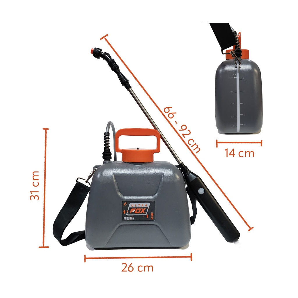 Aspersor electrico con bateria litio 5 litros Ultra Fox ANGUILA5 - Bioaplicaciones