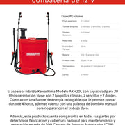 Aspersor hibrido 20 lts Kawashima AKH20L - Bioaplicaciones