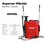 Aspersor hibrido 20 lts Kawashima AKH20L - Bioaplicaciones
