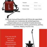 Aspersor manual 3 Cont: 1 pieza Kawashima AK3L - Bioaplicaciones