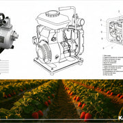 Bomba portátil 1" 3 HP aluminio 15 m 12 m³/h Kawashima BK2.510 - Bioaplicaciones