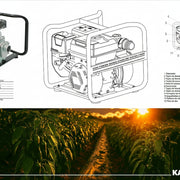 Bomba de alto caudal 2" 7.5 HP aluminio 30 m 32 m³/h Kawashima BK7.520 - Bioaplicaciones