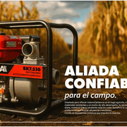 Bomba potente 3" 7.5 HP aluminio 25 m 60 m³/h Kawashima BK7.530 - Bioaplicaciones
