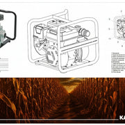 Bomba potente 3" 7.5 HP aluminio 25 m 60 m³/h Kawashima BK7.530 - Bioaplicaciones