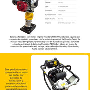 Bailarina 5.5 hp motor Honda Parazzini PBH160 - Bioaplicaciones
