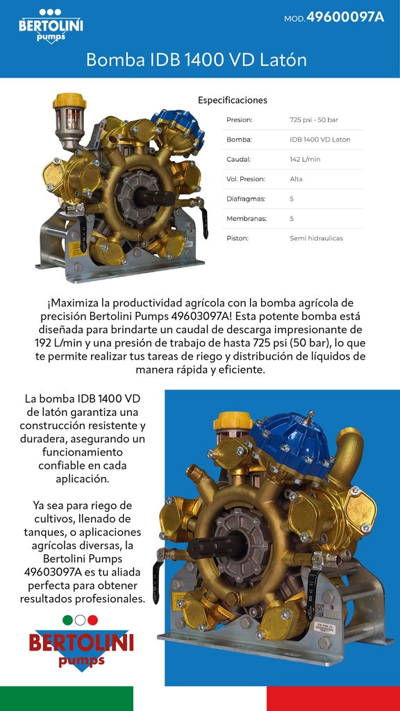Bomba IDB 1400 VD Laton Bertolini 49600097A