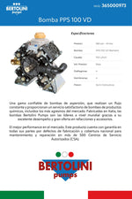 Bomba PPS 100 VD Bertolini 365000973 - Bioaplicaciones