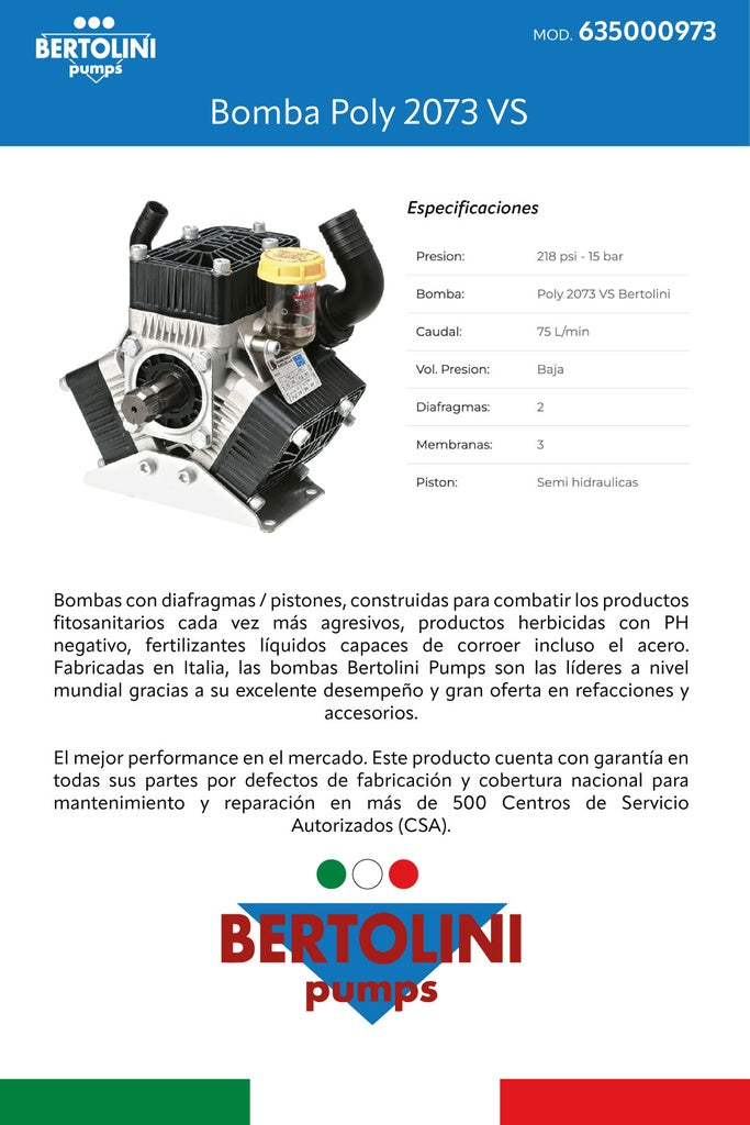 Bomba Poly 2073 VS Bertolini 635000973