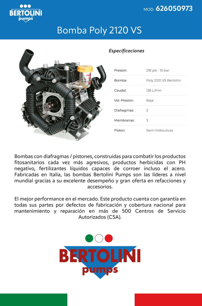 Bomba Poly 2120 VS Bertolini 626050973