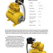 Bomba de agua eléctrica 1/2 hp Parazzini BHP2440 - Bioaplicaciones