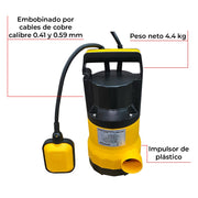 Bomba sumergible 1/2 HP Parazzini BSP.580 - Bioaplicaciones