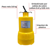 Bomba sumergible 1/3 HP Parazzini BSP.380 - Bioaplicaciones