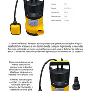 Bomba sumergible 1 HP Parazzini BSP1200 - Bioaplicaciones
