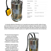Bomba sumergible acero inoxidable 1 HP agua limpia Parazzini BSP1210L - Bioaplicaciones