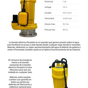 Bomba sumergible agua limpia 1 HP Parazzini BSAP118 - Bioaplicaciones