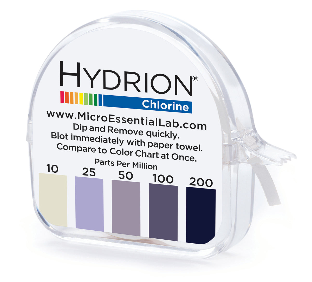 Kit para prueba de Cloro de 0-200 ppm - Caja con 10 rollos #CM-240 Cloro