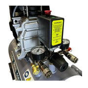 Compresor 2.5 hp 50 lts con doble conexión rapida kit de manguera y pistola de gravedad Power Hunt COMPHKIT50L - Bioaplicaciones