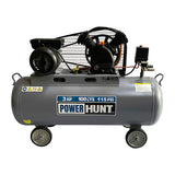 Compresor 3 hp 100 lts con banda y doble conexión rapida Power Hunt COMPH100L