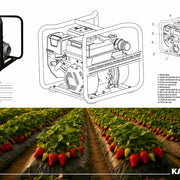 Bomba agricola 4" 14 HP aluminio 27 m 85 m³/h Kawashima BK1440 - Bioaplicaciones