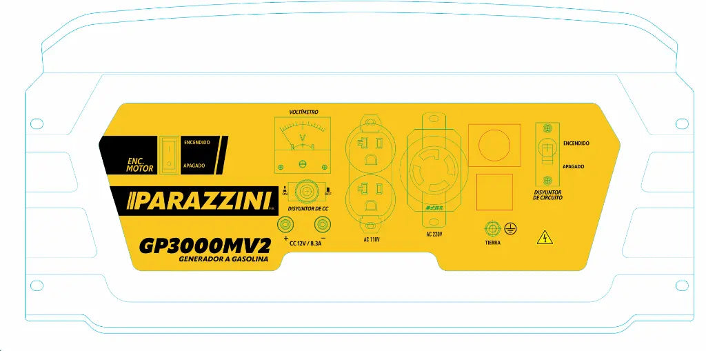 Generador Parazzini 3.0kW 110/220V 28A - Aislamiento Clase F Profesional Parazzini GP3000MV2