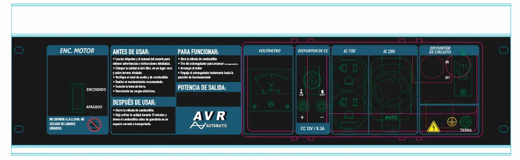 Generador Power Hunt 2.5kW 110/220V 22A - Motor 212cc Alto Rendimiento Power Hunt GPH2500WV2