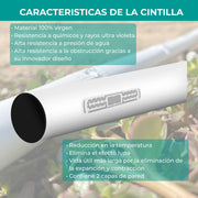 Cinta WhiteDrip 5/8" pastilla calibre 8 mil (0.20 mm espesor) 1.3 lph @20 cm (1.0 bar) - rollo de 2600 m Golden Tree WDE175-130-20-2600 - Bioaplicaciones