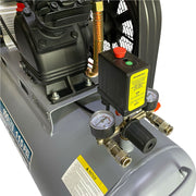 Compresor 3 hp 100 lts con banda y doble conexión rapida Power Hunt COMPH100L - Bioaplicaciones
