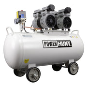 Compresor 80 lts doble conexión rapida con bomba libre de aceite Power Hunt CP80SA
