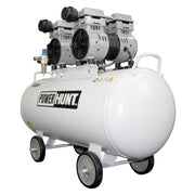 Compresor 80 lts doble conexión rapida con bomba libre de aceite Power Hunt CP80SA