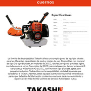Desbrozador 33 cc recto con cuernos Takashi DTM33CK