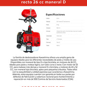 Desbrozador Kawashima recto 26 cc maneral D Kawashima DT26K - Bioaplicaciones