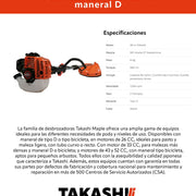 Desbrozador recto 26 cc maneral D Takashi DTM26K - Bioaplicaciones