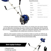 Desbrozador recto de 52 cc con cuernos y eje partido Power Hunt DELTA52 - Bioaplicaciones