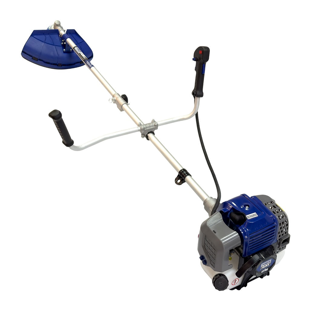 Desbrozador recto de 52 cc con cuernos y eje partido Power Hunt DELTA52