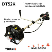 Desbrozador 52 cc Recto con cuernos Takashi DT52K - Bioaplicaciones