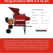Desgranadora 1800 6.5 hp kit Kawashima DGT1800K - Bioaplicaciones